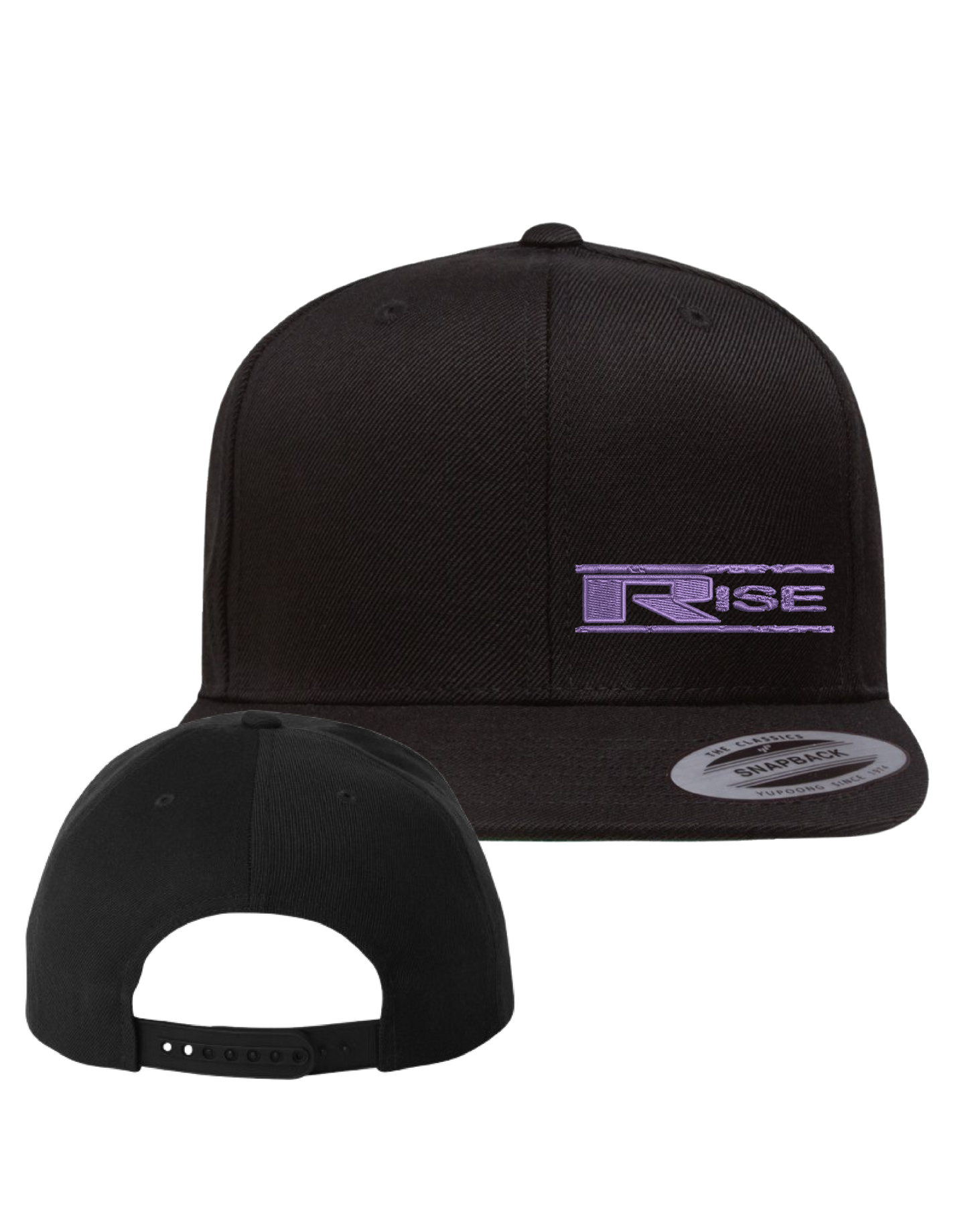 Classic Snapback Flat Brim - Black/Purple