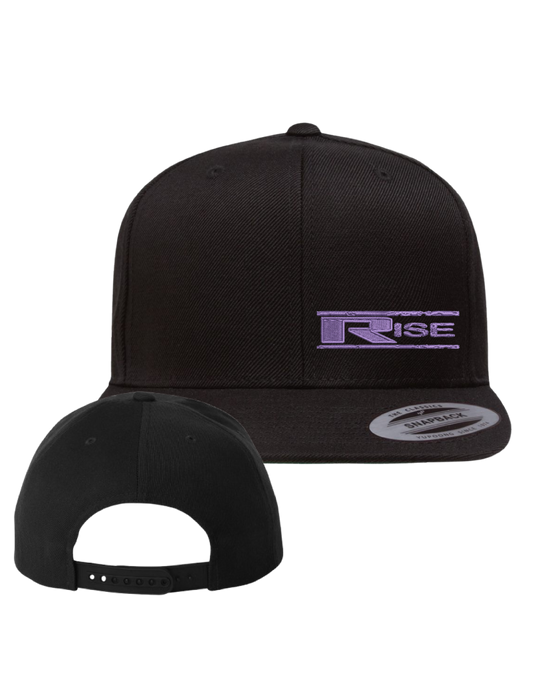 Classic Snapback Flat Brim - Black/Purple